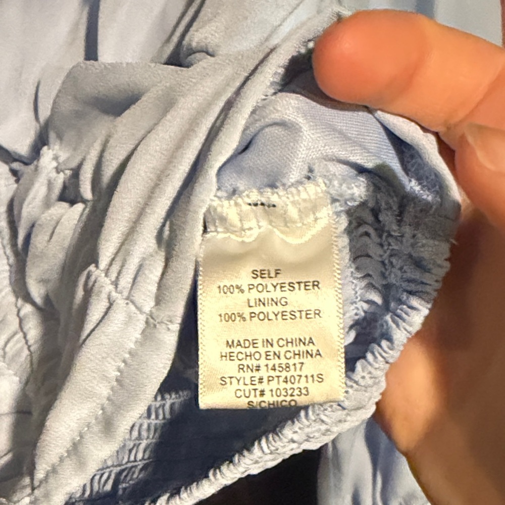 Light Blue Women's Ruched Top - Picture 7 of 8